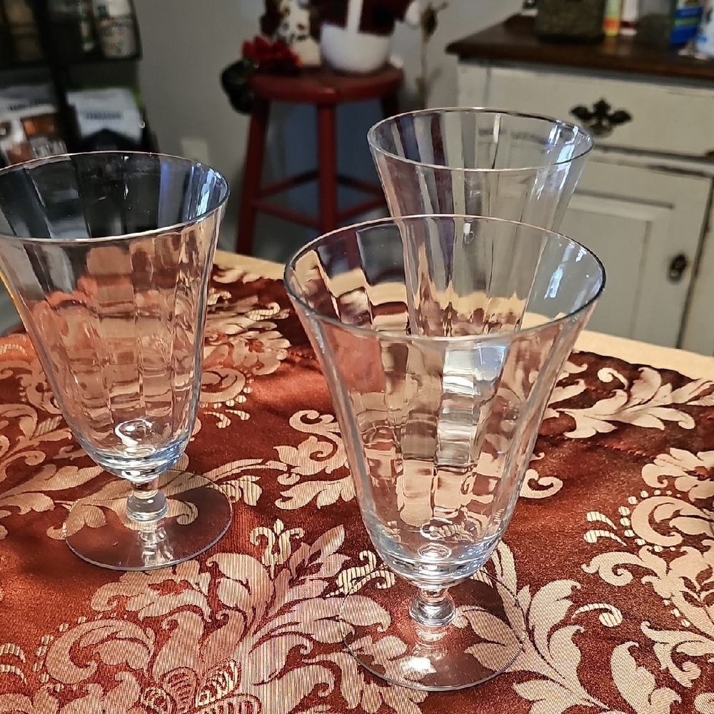 Fostoria Glass Crystal Footed Ice Tea Tumblers, Set of 5 - Picture 4 of 11